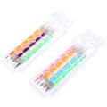 Nail Art Dotting Tool 5pcs/sets Nail Point Drill Pen Crystal Rod Two Head Screw Nail Art Brush Pen